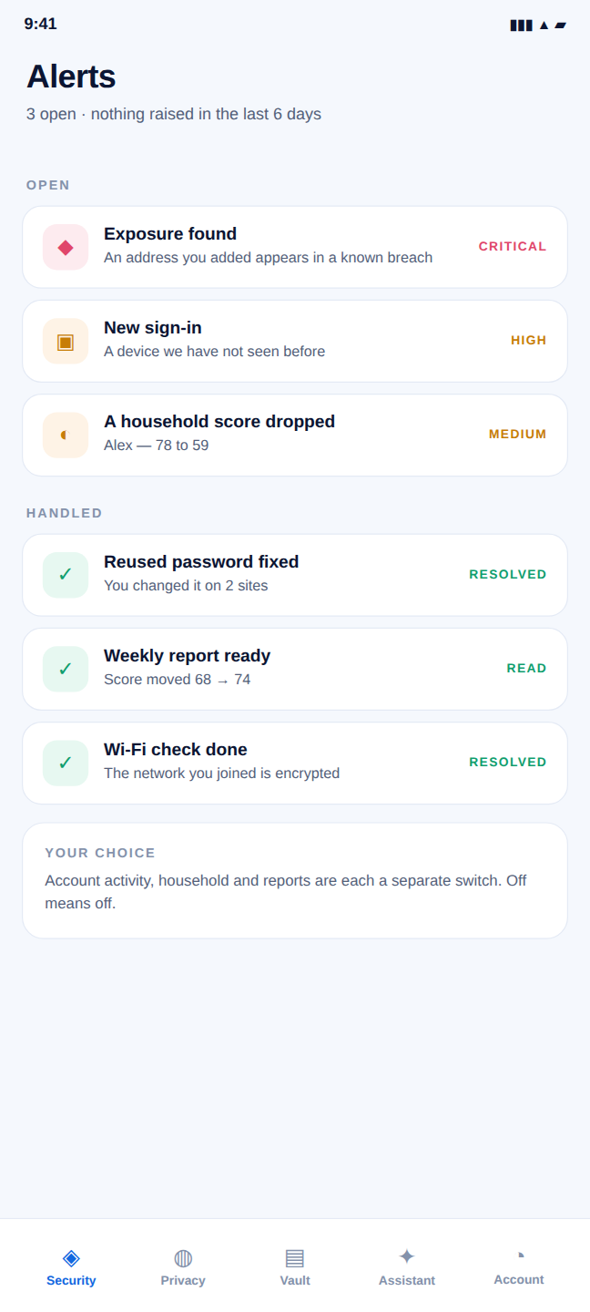 Alerts — NexGuard on Android